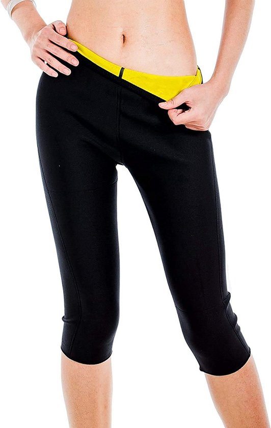 Dames - Body Shaper Sauna Afslankbroek - Maat L - Hot Thermo Sweatpants - Neopreen - Hoge taille - Vetverbranding - Zweet Capri Workout Shapers - voor Gewichtsverlies van Sbelt.