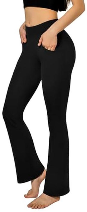 Dames Bootcut Flare Yoga Leggings Hoge Taille met Zakken - Opaque Sportbroek voor Fitness en Casual
