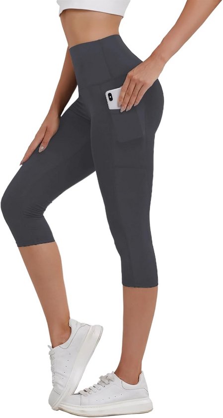 Dames Capri Leggings Hoge Taille Sportlegging 3/4 met Zakken - Squat Proof