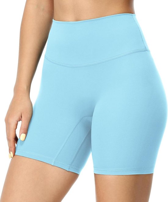 Dames Fietsshorts Hoge Taille met Zakken - Squat Proof Sport- en Yogabroek