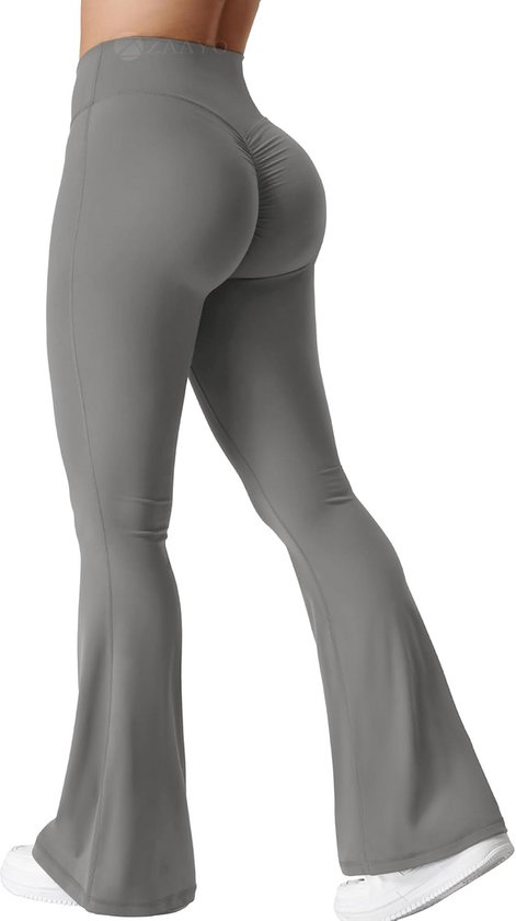 Dames Flared Legging met Scrunch Effect en Hoge Taille - Bootcut Yoga Broek