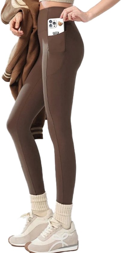 Dames Herfst en Winter Fleece Leggings Maat S - Hoge Taille Sport leggings, Fluwelen, Verdikt en Warme Hardlooplegging voor Koud Weer, Fitness, Outdoor en Sportkleding