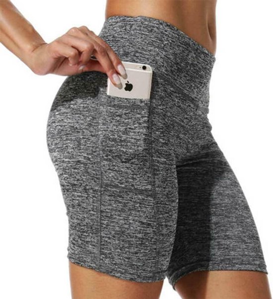 Dames Hoge Taille Gymshort - 4-Way Stretch Yoga & Fitness Korte Broek voor Sport en Casual Dragen