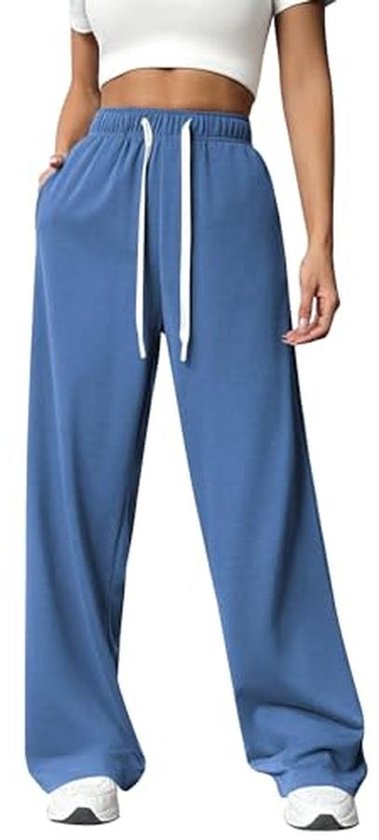 Dames Hoge Taille Joggingbroek met Wijde Pijpen