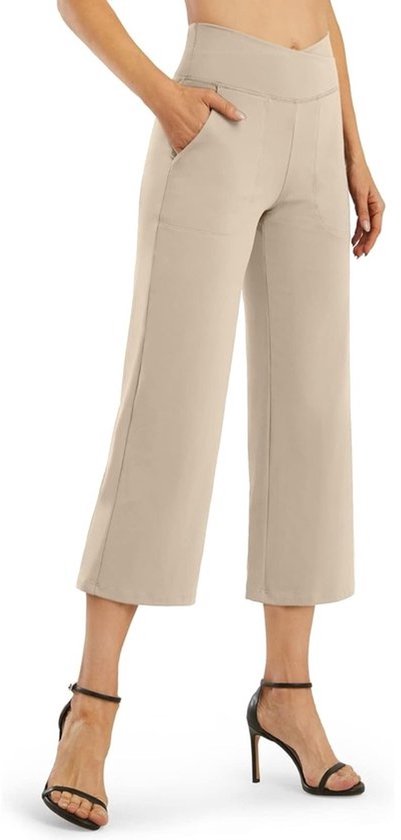 Dames hoge taille yoga leggings met zakjes - 8 Inch en 5 Inch sportbroek