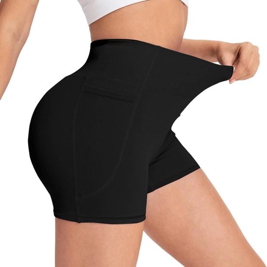 Dames Hoge Taille Yoga Sport Shorts - Verstevigende en Slimming Fitness Korte Broek voor Yoga en Trainen van Merkloos