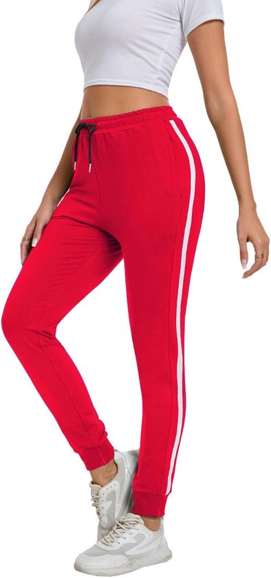 Dames Joggingbroek in Katoen - Elastische Casual Sportbroek voor Training en Fitness van Merkloos