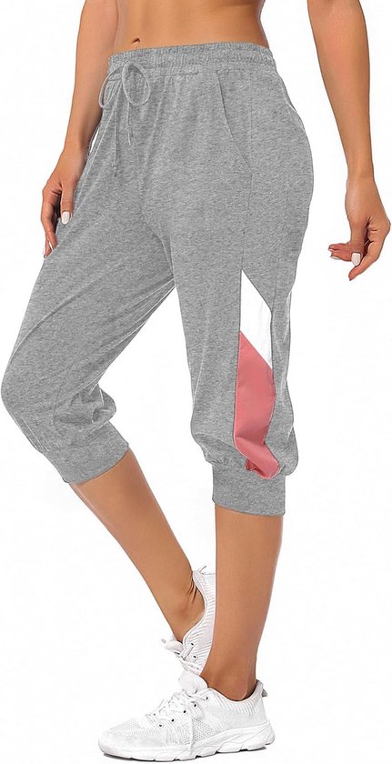 Dames Joggingbroek met Hoge Taille Katoen voor Sport Yoga en Fitness