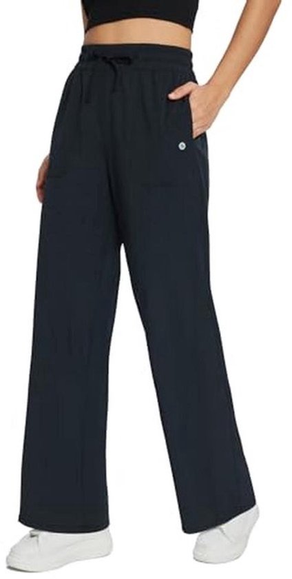 Dames Joggingbroek met Wijde Pijpen en Grote Zakken - Ideaal voor Yoga en Workout
