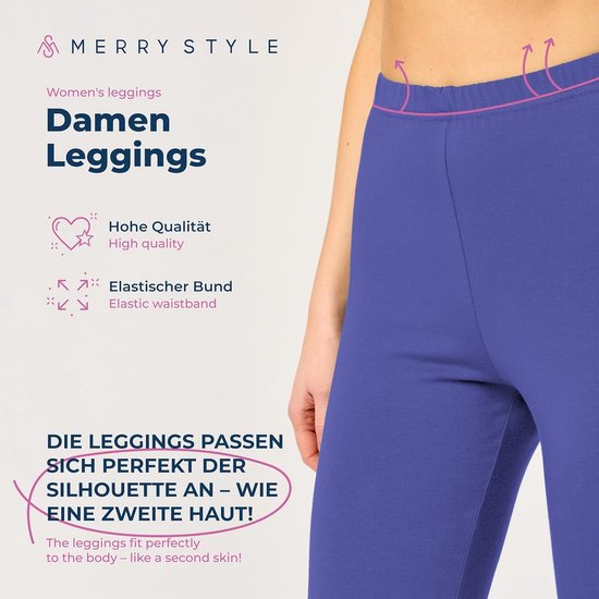 Dames Legging - Driekwart Broek - Sport en Vrije Tijd - Ademend Katoen - Normale Lengte