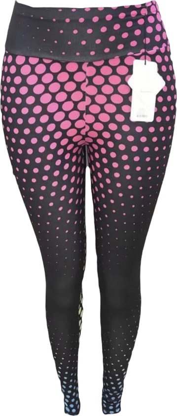 Dames Legging - Sportlegging - High Waist - Stippen - Maat M/L (38-40) van DAM