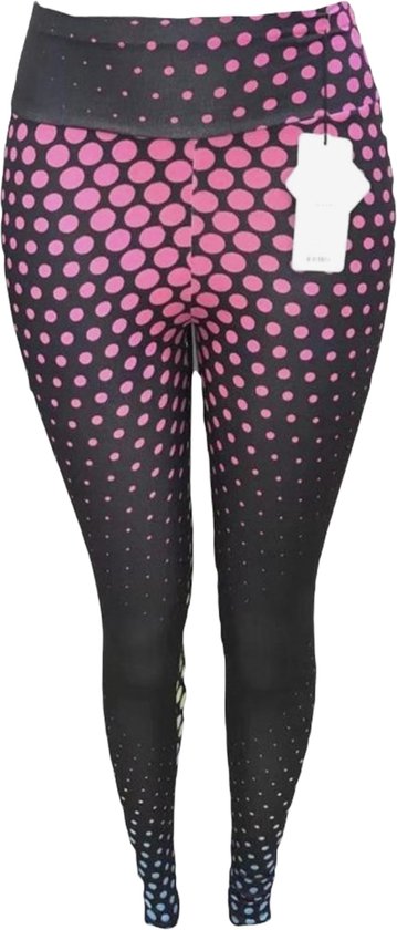 Dames Legging - Sportlegging - High Waist - Stippen - Maat XL/XXL (235) van DAM