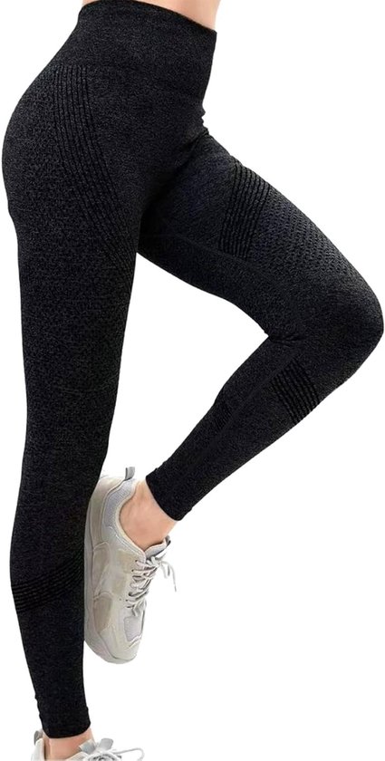 Dames Leggings voor Anti Cellulite, Hoge Taille, Naadloos en Ondoorschijnend, Ideaal voor Yoga, Pilates en Fitness, Compressie en Push Up Effect (XL)