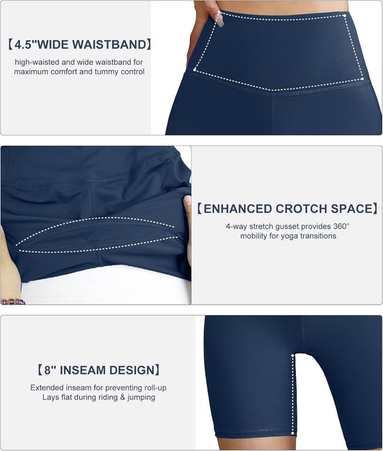 Dames Sportshorts Hoge Taille Push-Up Yoga & Hardloopshorts