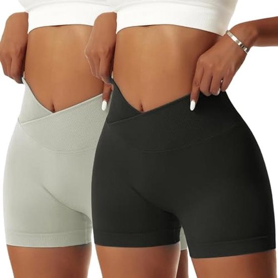 Dames Sportshorts met Hoge Taille voor Yoga, Fitness, en Hardlopen