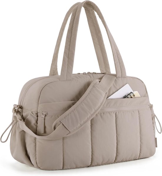 Dames sporttas - Reisrugzak met waterdicht vak - Lichtgewicht handbagage - Weekendtas - Opbergtas voor sportkleding - Yoga tas - Camel van Pahajim
