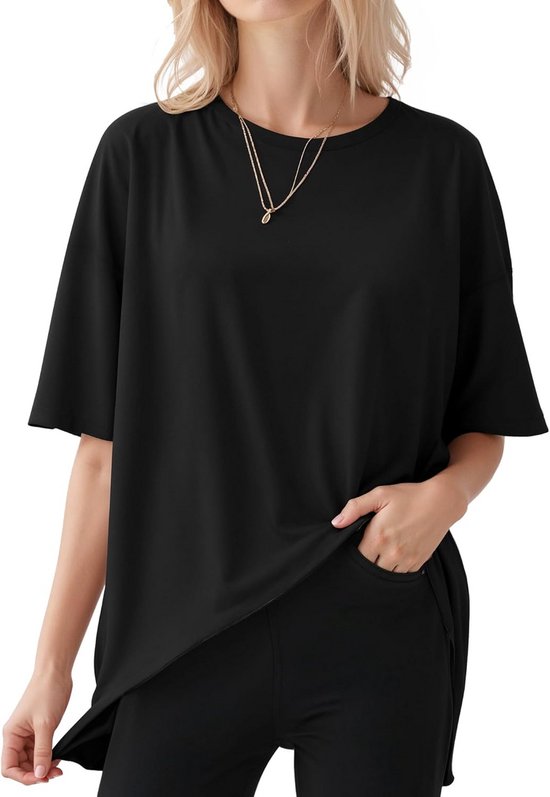 Dames T-Shirt Korte Mouwen Oversized Comfortabel Zacht Stof