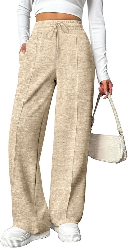 Dames Trainingsbroek Hoge Taille Elastisch met Zakken voor Sport en Casual Gebruik