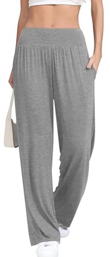 Dames Yoga Broeken, Joggingbroeken, Sportbroeken, Casual Broeken met Hoog Taille en Wijde Pijpen