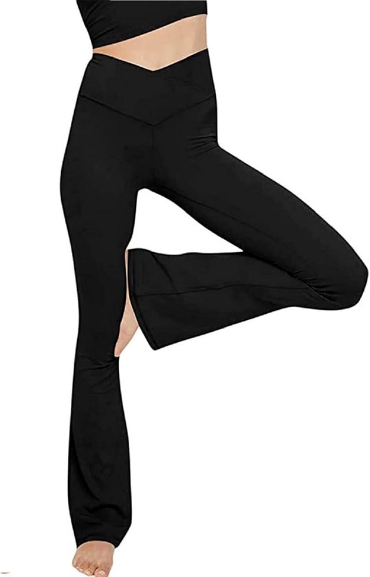 Dames Yogabroek met Zakken en V-Taille voor Sport en Vrije Tijd