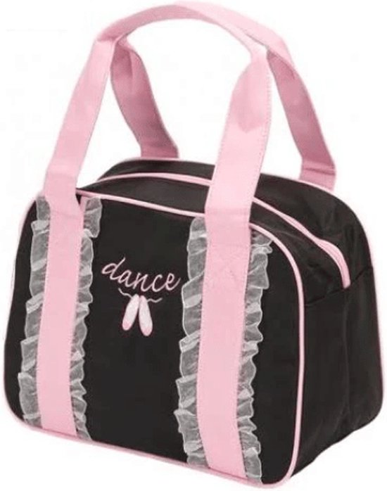 Dancer Dancewear® Ballet tas met rushes | Danstas | Tasje voor ballet | Voor kinderen | Zwart