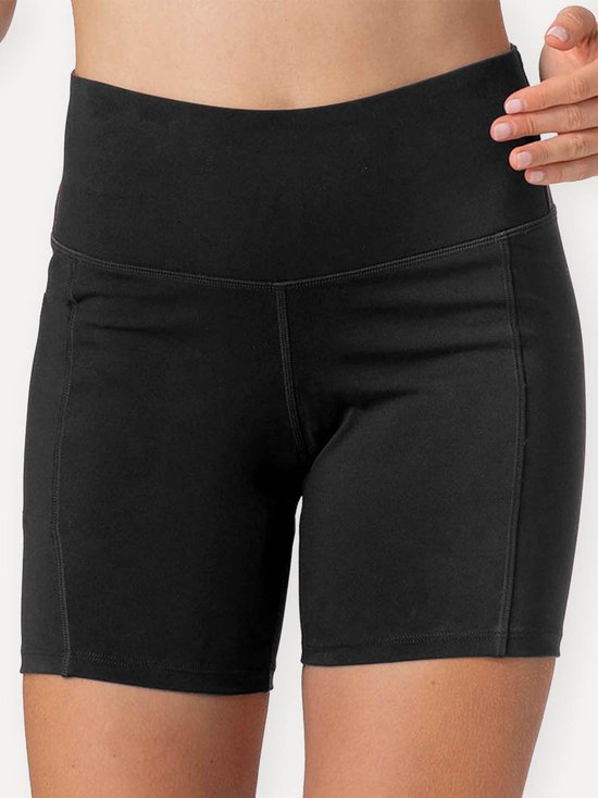 Dancer Dancewear® Hot Bikepants dames | Langere hotpants Zwart Viscose | Kort strak broekje | Dans en sport | Maat 34 | Maat XS van Dancer Dancewear