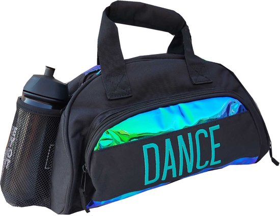 Dancer Dancewear® Sport Tas Kind - Sport Tas Kinderen - Danstas - Bidonvak - Schoenenvak - Metallic - Zwart van Dancer Dancewear