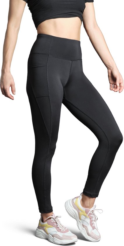 DANISH ENDURANCE Workout Leggings - Vrouwen - Hoge Taille - met Zakken - Zwart - S van DANISH ENDURANCE