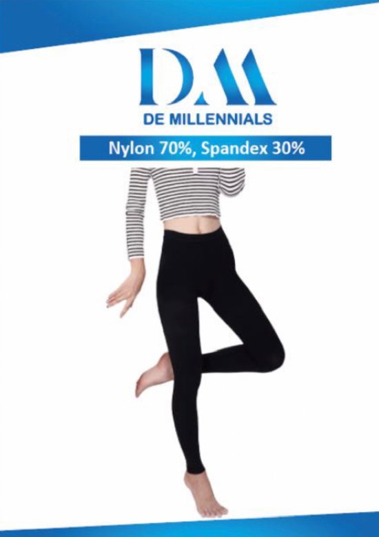 De Millennials - Compressie leggings voor dames - compressie panty - compressie kousen - Maat L- 20-30 mmHg steunkousen voor dames - ondoorzichtig - solide ondersteuning voor spataderen - sport - yoga - fitness - outdoor sport -oedeem - zwart van De Millennials