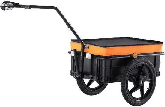 Decotopia - Fietsaanhangwagen - Fietsbak - Bagage - Fietskar - Aanhanger - Lichtgewicht - Met Regenhoes - Zwart van Decotopia