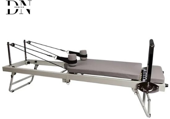 Deniva - Pilates Board - Pilates Set - Reformer - Kernbed - Opvouwbaar - Multifunctioneel - Yoga - 150kg - Thuis Fitness - Grijs van Deniva