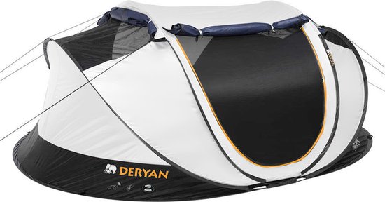 Deryan Luxe Cocoon Pop Up Tent - Anti-UV 50+ 2 Seconds - 2 Persoons - Cream van Deryan