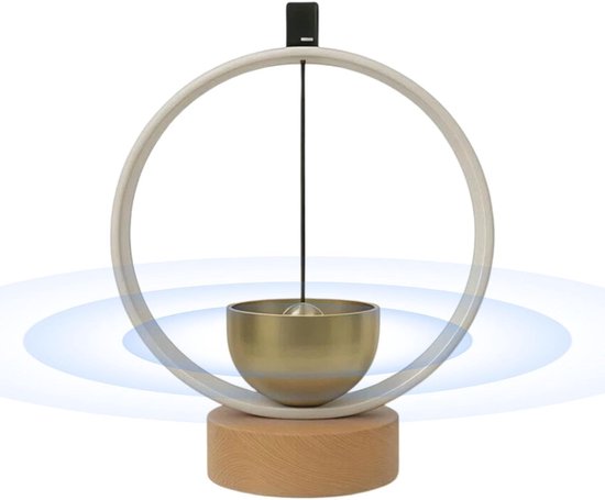 Deurbel Klankschaal - Meditatie Decoratie - Ontspanning Creëren - Handgemaakt Messing - 93 cm - Veelkleurig