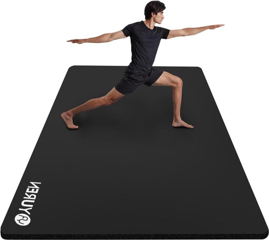 Dikke 15mm Fitness Mat - Extra Breed 185×90cm - Thuis Fitness Oefening & Yoga Mat van Daybreak Fitness