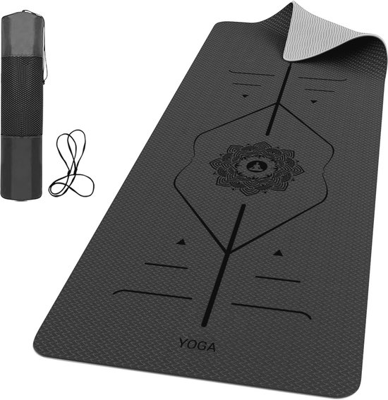 Dikke 6 mm Antislip Yogamat met Draagtas - Perfect voor Yoga, Pilates en Fitness
