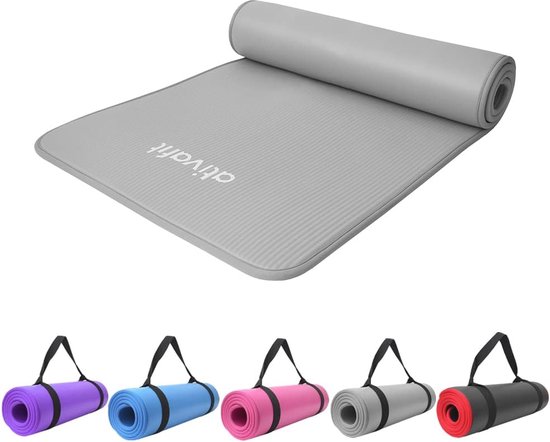 Dikke Antislip Yogamat 10 mm - 183 x 61 cm Fitnessmat voor Pilates, Yoga en Thuis Trainingen
