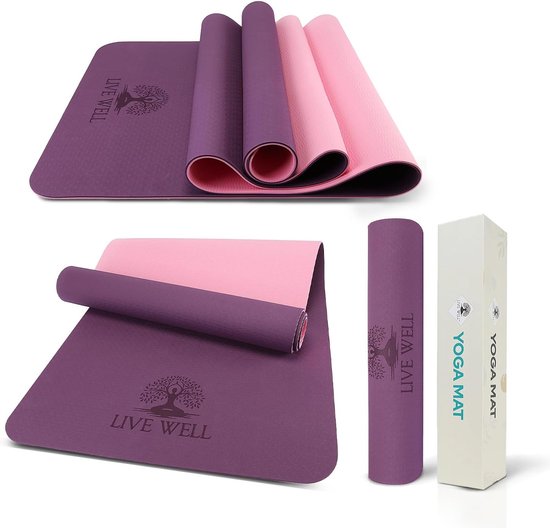 Dikke Antislip Yogamat Kurk TPE Milieuvriendelijk Extra Breed Lang voor Thuistraining