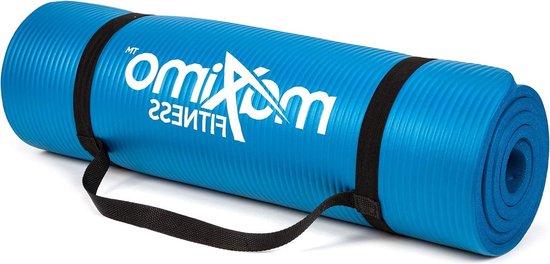 Dikke premium yogamat - 183 cm lang x 60 cm breedte x 12 cm (12 mm) - multifunctioneel gebruik - perfect voor yoga pilates gym sit-ups en stretchen. van Ocilion