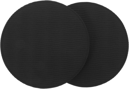 Dikke Ronde Yoga Kniel pad van Eco TPE voor Comfortabele Ondersteuning bij Yoga en Pilates Oefeningen voor Handen, Polsen, Knieën en Ellebogen (Zwart)