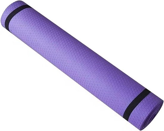 Dikke Yoga Mat - Fitness Mat - Comfortabele Training - Antislip Ontwerp - 6 mm Dik - Paars
