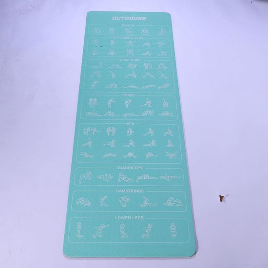 Dikke Yogamat 6mm TPE Antislip met Lijnen - Comfortabele Sport- en Fitnessmat inclusief Draagriem