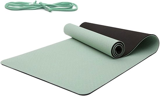 Dikke Yogamat - Antislip Matras - Pilates Training - Schokabsorberend Ontwerp - 183 x 68 cm - Blauw