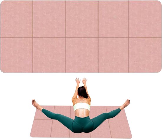 Dikke Yogamat - Fitnessmat Oefenmat - Thuis Sporten - Verbeterde Stabiliteit - 6 mm Dikte - Lichtroze