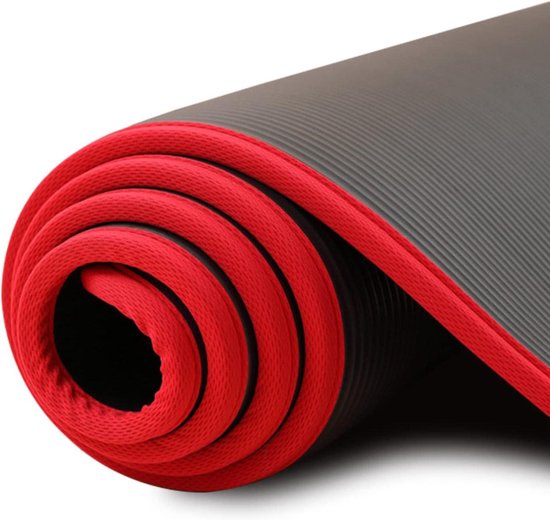 Dikke Yogamat - Fitnessmat Pilatesmat - Sporten Thuis - Extra Dikke Demping - 183x61cm - Zwart