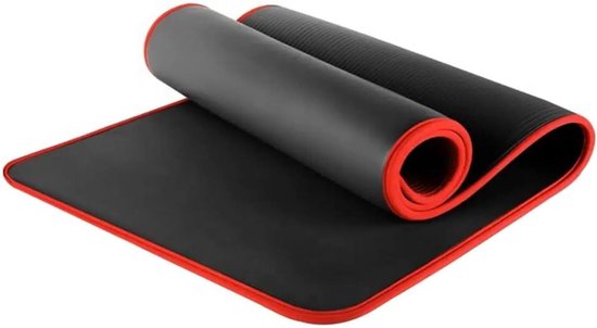 Dikke Yogamat - Fitnessmat Pilatesmat - Thuis Sporten - Antislip Onderkant - 10 mm Dikte - Zwart