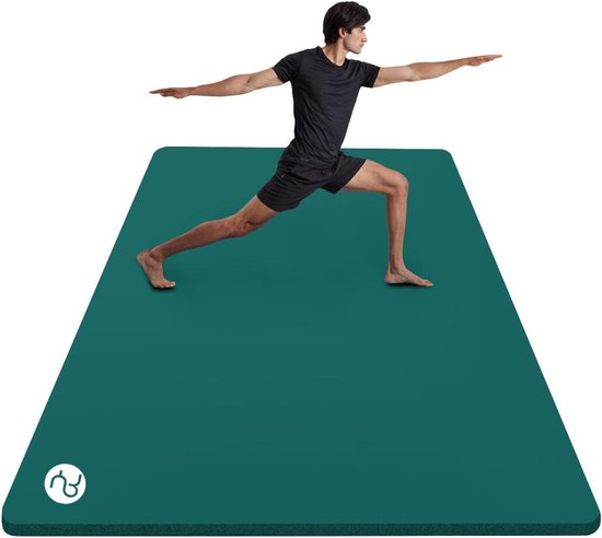 Dikke Yogamat - Fitnessmat Pilatesmat - Thuis Sporten - Extra Breed Ontwerp - 190 x 90 cm - Donkergroen