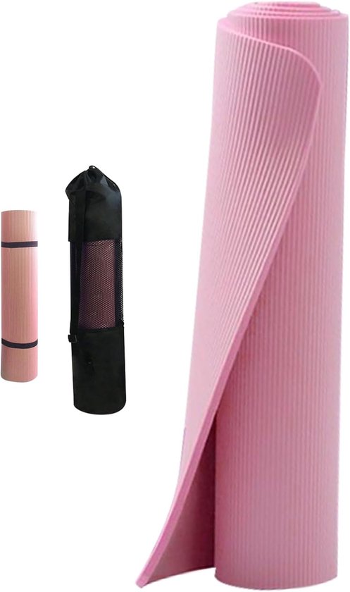 Dikke Yogamat - Fitnessmat Trainingsmat - Thuis Sporten - Antislip Oppervlak - 15 mm dik - Roze