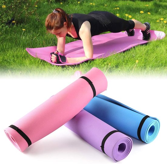 Dikke Yogamat - Pilates Fitness - Comfortabel Trainen - Extra Grip - 6 mm Dikte - Blauw