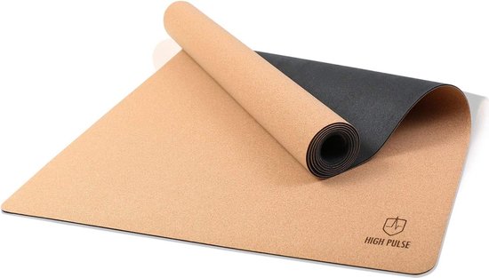 DiverseGoods Kurk en Rubber Yogamat - Duurzaam en Antislip Yoga Mat van Merkloos