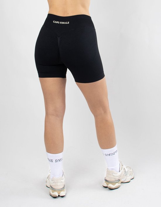Divinity Seamless Short | CAPO FINALE - Shorts | L | Kleur Black | Sportkleding | Activewear | Gymkleding | Fitnesskleding | Sportoutfit | Fitness | Hardlopen | Crossfit | Yoga | Pilates | Krachttraining van Merkloos